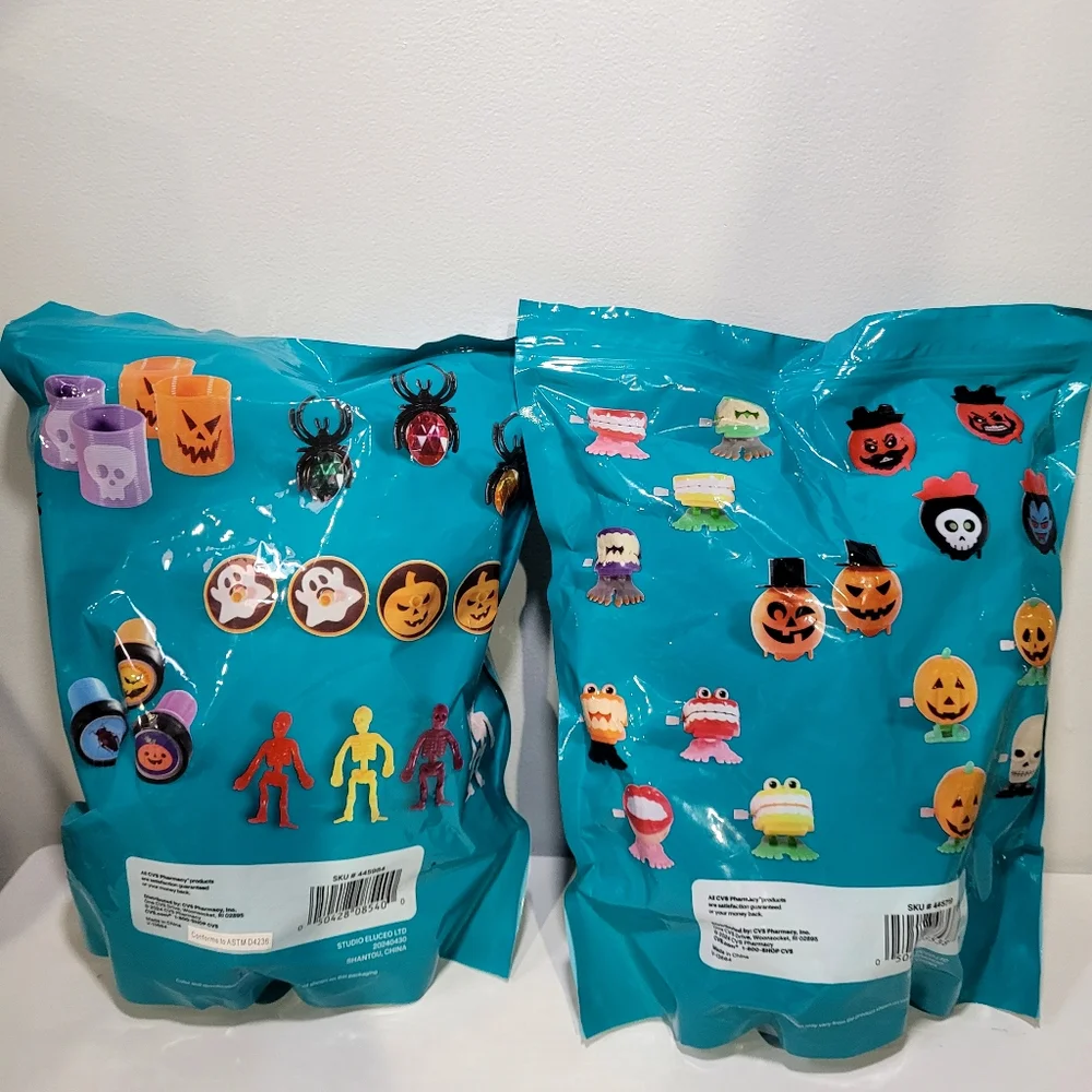 2 Bags of Halloween Teal Pumpkin Surprise Capsules - 36 Total - Picture 2 of 9